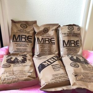 (6) MRE U.S. Military Ready to Eat Meals